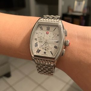 Michele Silver Unisex Watch